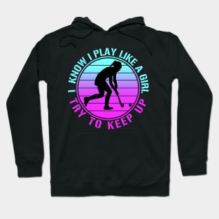 Vintage Hockey Girl Hoodie